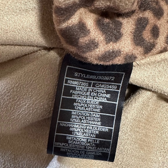 BB DAKOTA Animal print faux-suede Jacket Sz L - Picture 16 of 17